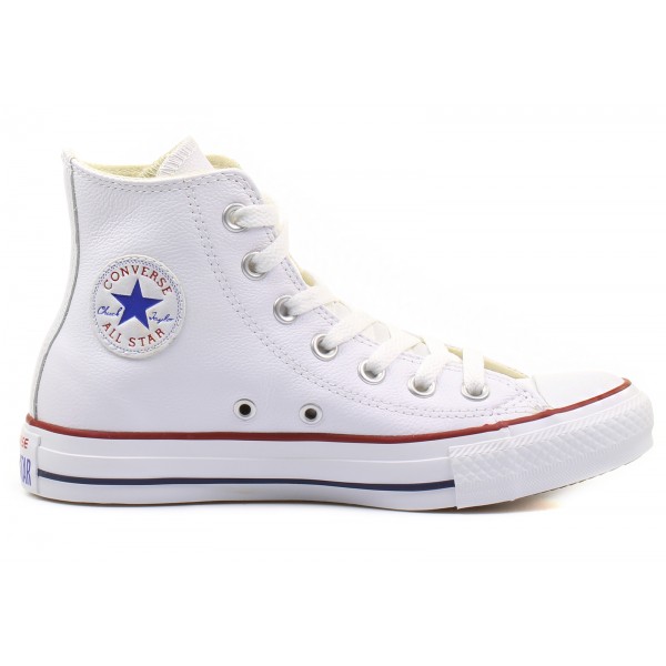 Tenisi înalți Converse Chuck Taylor All Star HI WHT LEA - 132169C Tenisi înalți Converse Chuck Taylor All Star HI WHT LEA - 132169C