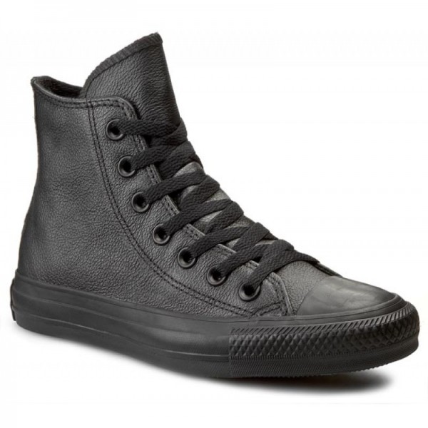 Tenisi înalți Converse Chuck Taylor All Star HI BLACK MONO LEATHER - 135251C Tenisi înalți Converse Chuck Taylor All Star HI BLACK MONO LEATHER - 135251C