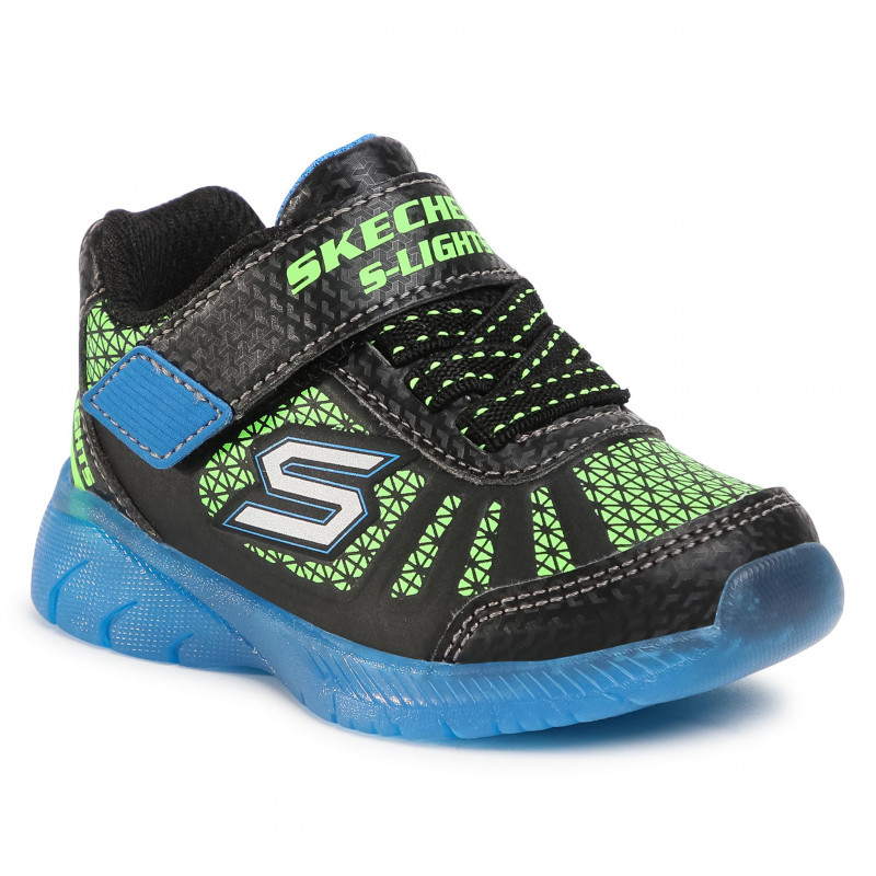 Pantofi sport-style cu lumini SKECHERS ILLUMI-BRIGHTS-TUFF TRACK 401520N BBLM