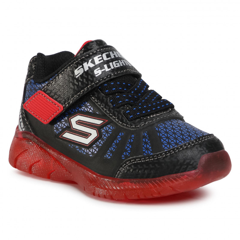 Pantofi sport-style cu lumini SKECHERS ILLUMI-BRIGHTS-TUFF TRACK 401520N BKRB